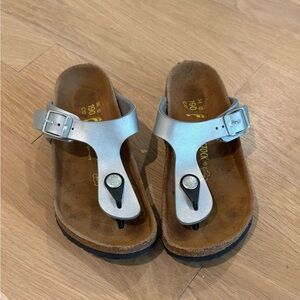 Silver Birkenstock Sandals